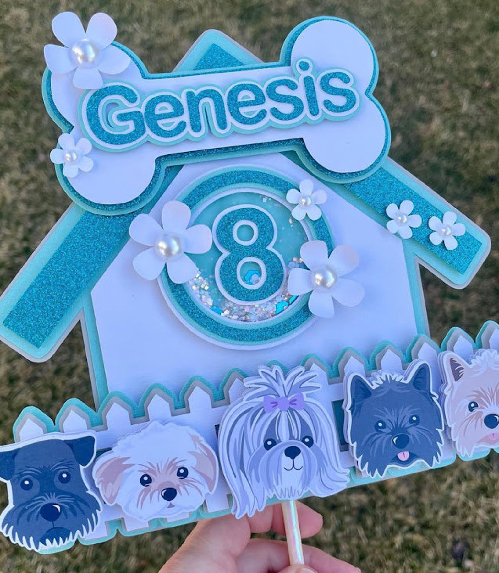 Dog Cake Topper Birthday Cake Topper Puppy Cake Topper Etsy