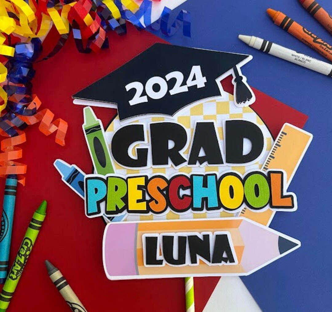 Pre School Graduation Cake Topper Kindergarten Graduation Cake Topper