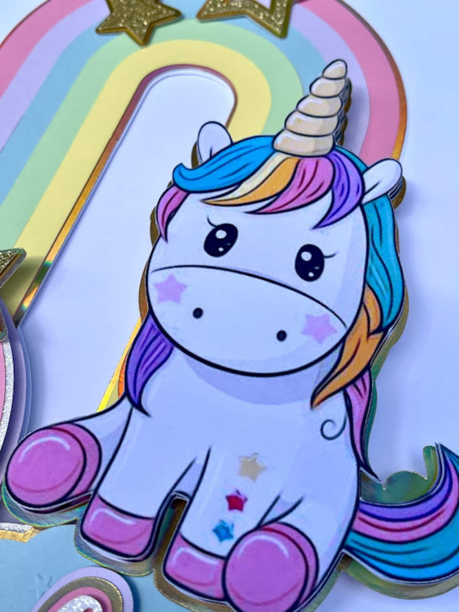 Unicorn Cake Topper Unicorn Party Unicorn Birthday Etsy
