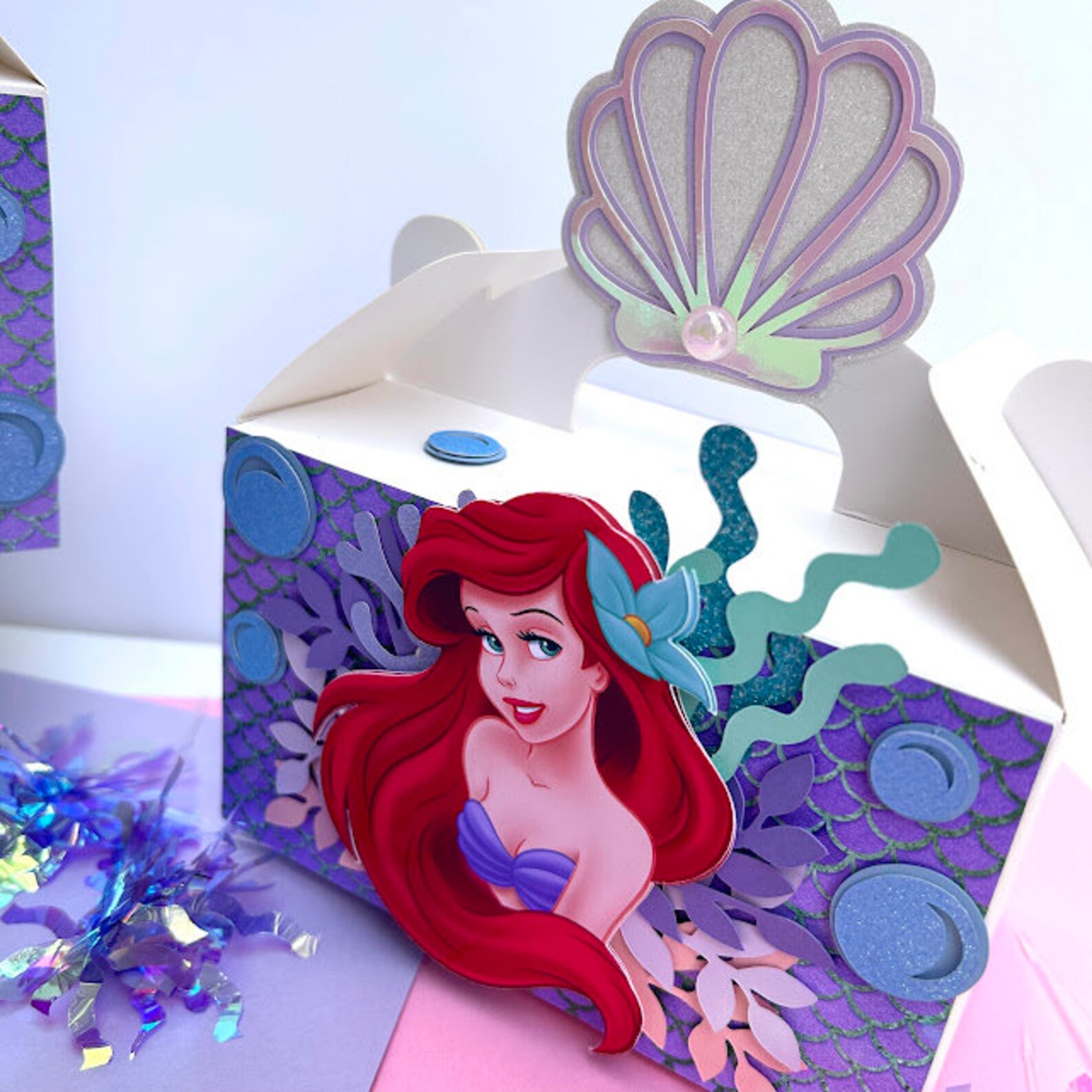 Little Mermaid Favor Box - Little Mermaid Party Decorations -- Ariel ...