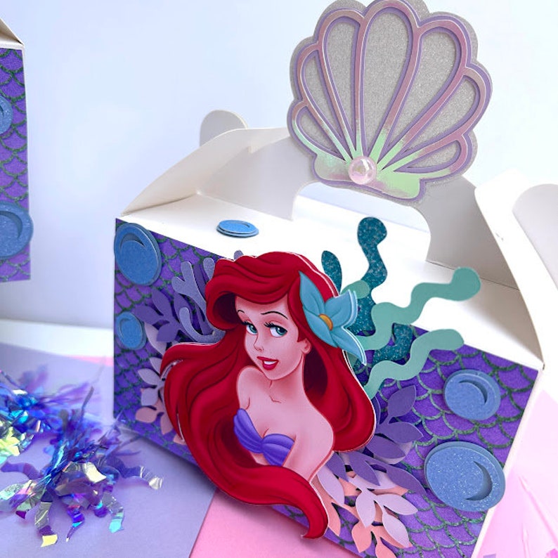 Little Mermaid Favor Box - Little Mermaid Party Decorations -- Ariel ...