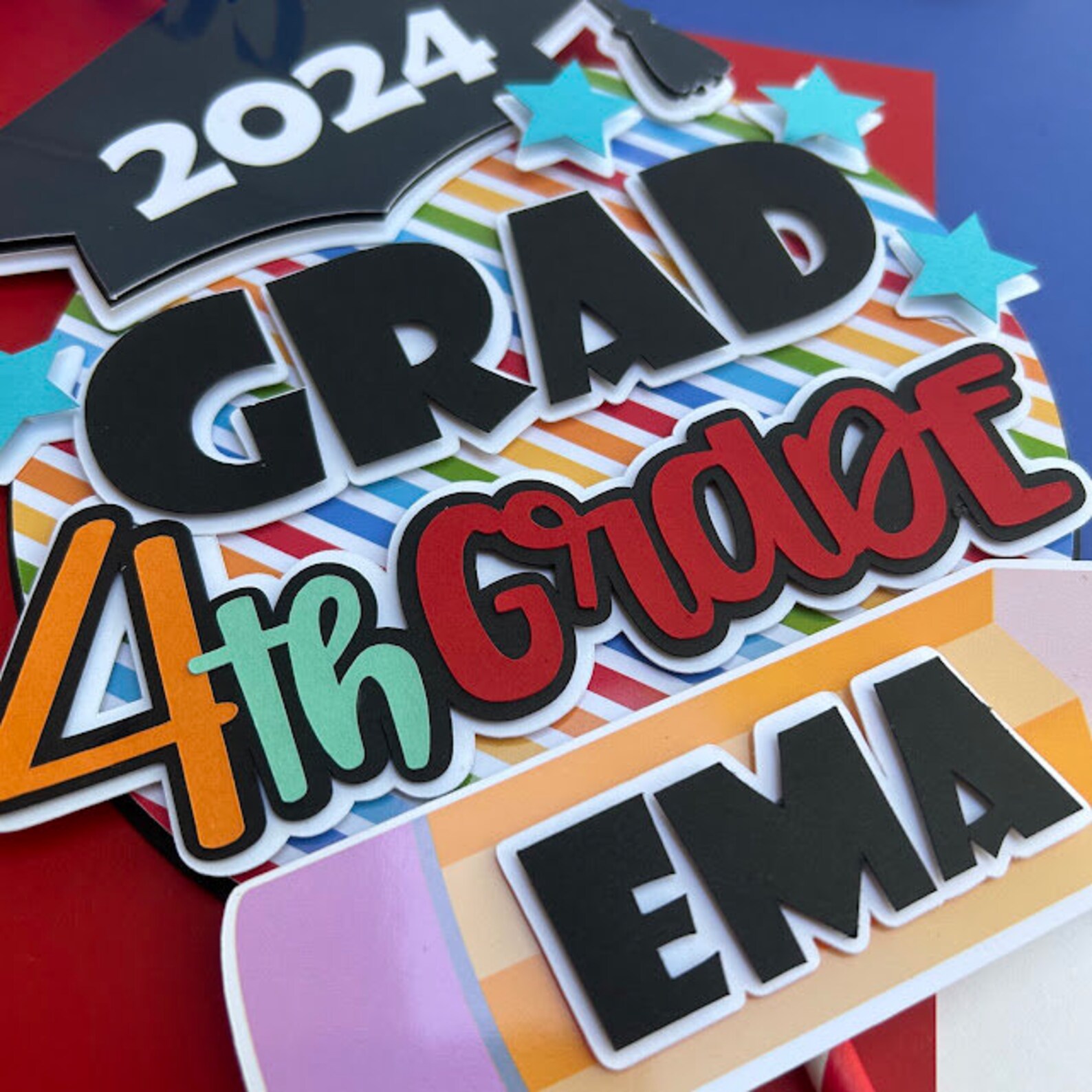Elementary Graduation Cake Topper - First Grade Graduation - Sixth ...