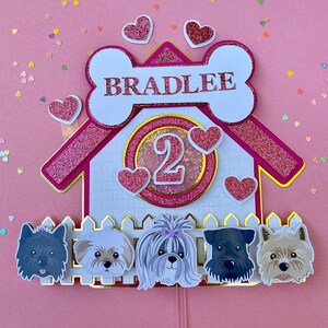 Dog Cake Topper - Birthday Cake Topper - Puppy Cake Topper - Paw-ty - Cake Topper - Puppies ...
