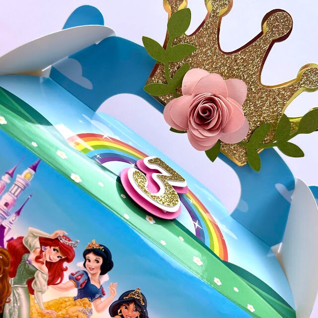 Princess Personalized Favor Boxes - Princess Birthday Decor - Princess ...
