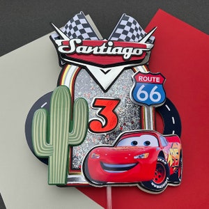 Cars Cake Topper - McQueen Cake Topper -  Cars Birthday - Cars Decorations - Cars Party - Party Decorations - Lightning McQueen -  McQueen
