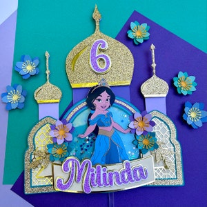Princess Jasmine Cake Topper - Aladdin Cake Topper - Princess Jasmine - Centerpieces - Princess Jasmine Party - Party Decorations - Jasmine