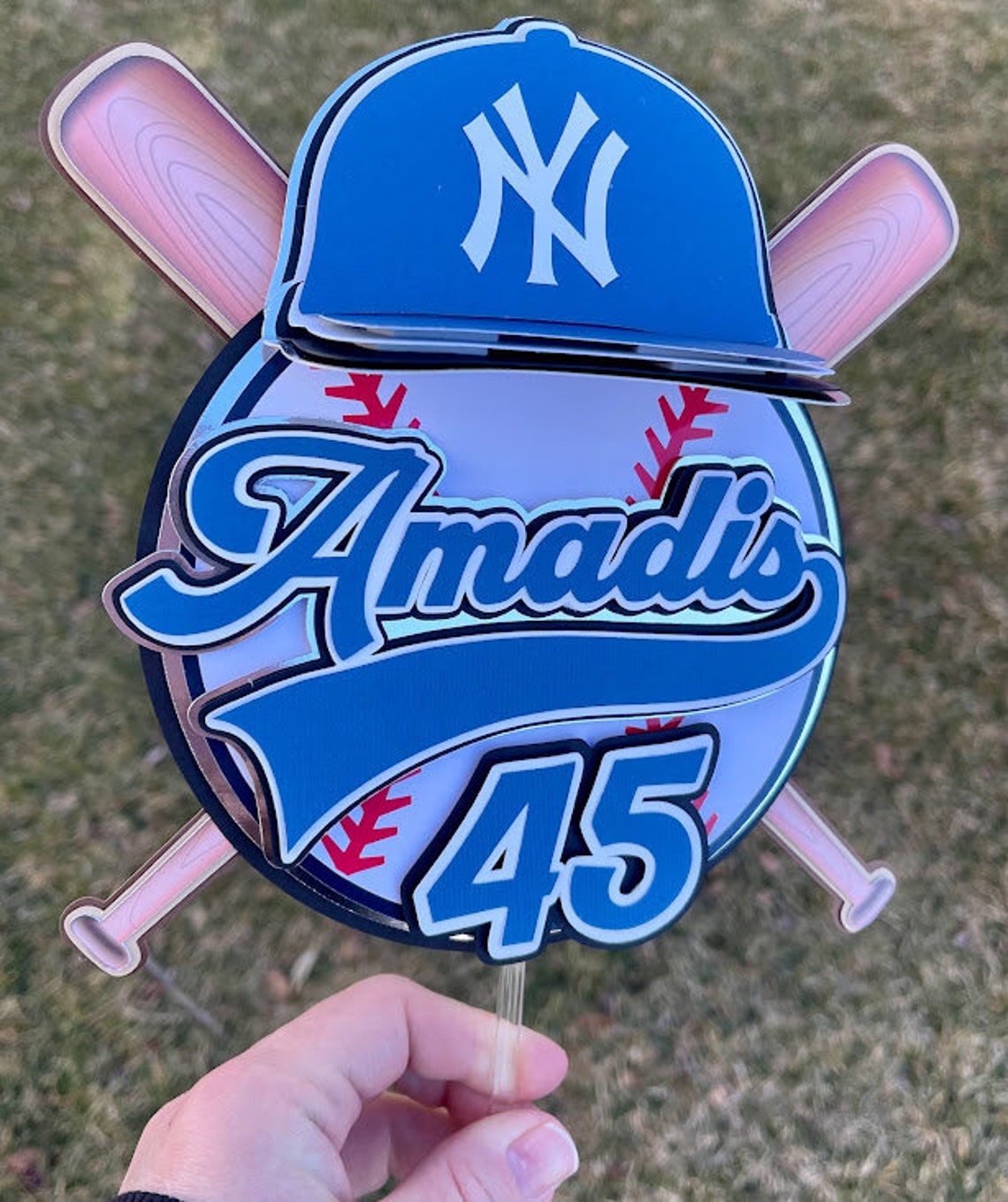 Baseball Cake Topper Baseball Party Baseball Decorations Etsy