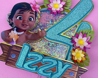 Baby Moana Cake topper - Moana Cake topper- Moana Baby - Cake topper - Moana Birthday - Moana Decorations - Moana Party Decorations