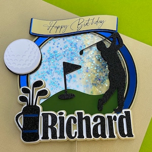 Golf Cake topper - Golf Theme Cake Topper - Hole in one - golfing cake - Golf Party - Golf Decorations - Party Decorations