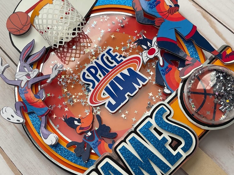 Space Jam Cake Topper Space Jam Birthday Space Jam Party Etsy