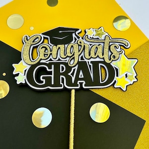 Congrats Grad - Graduation cake topper - Congrats Grad cake topper - Graduation - Grad Cake Topper - Class of 2024 - Graduation Party