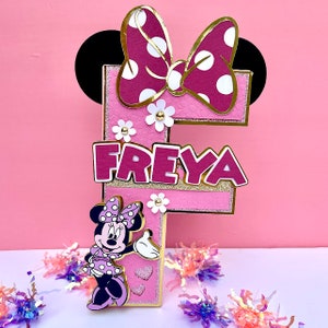 Minnie Mouse 3D Letter - Minnie Mouse Party Decorations - 3D Letter - Minnie Mouse Center Pieces - Minnie Mouse Birthday - Minnie Mouse