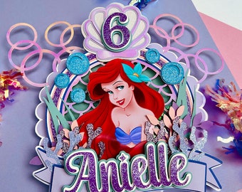 The Little Mermaid Cake Topper - The Little Mermaid - Ariel Cake Topper - Little Mermaid Birthday - Mermaid Party Decorations
