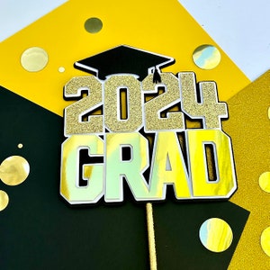 Congrats Grad - Graduation cake topper - Congrats Grad cake topper - Graduation - Grad Cake Topper - Class of 2024 - Graduation Party