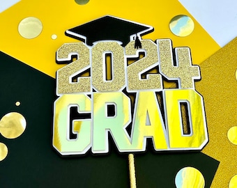 Congrats Grad - Graduation cake topper - Congrats Grad cake topper - Graduation - Grad Cake Topper - Class of 2024 - Graduation Party