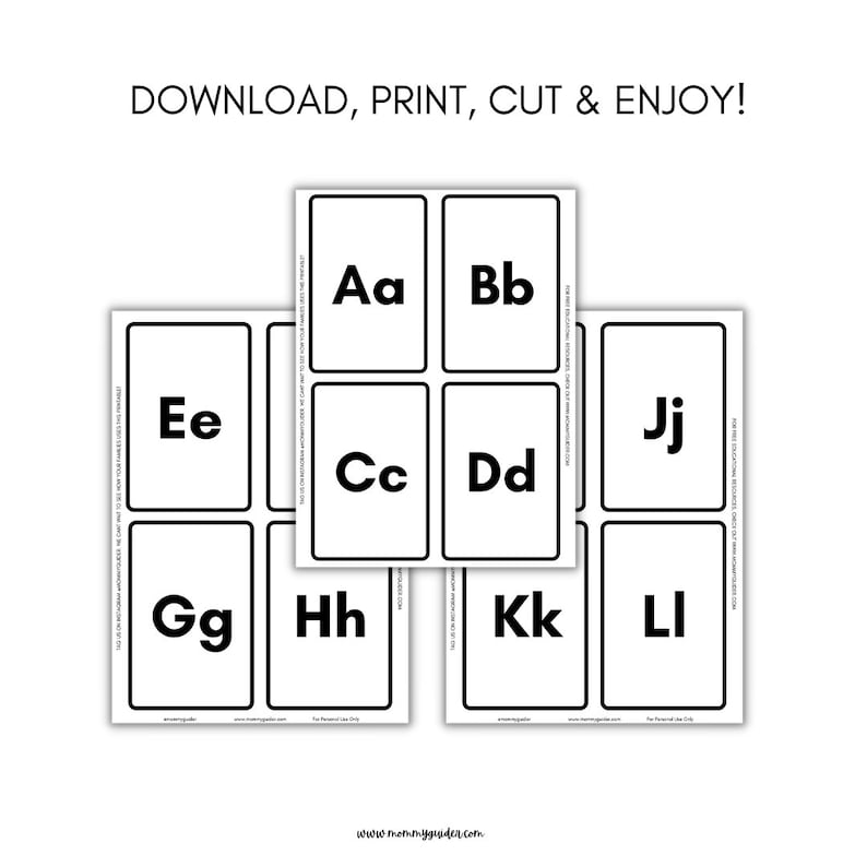 Printable Uppercase And Lowercase Alphabet Flash Cards