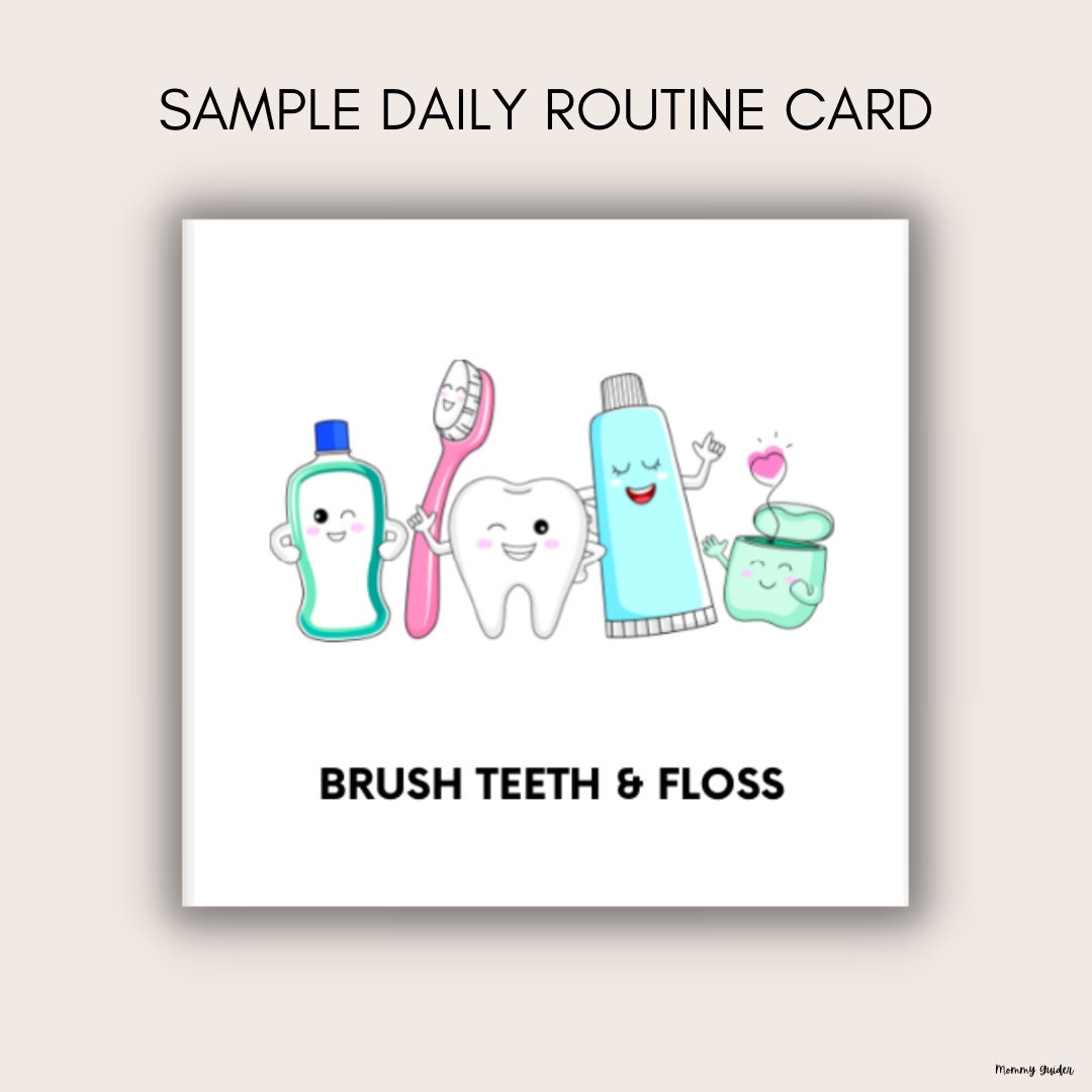 Educational Daily Routine Cards Morning Evening Daily Routine Charts ...