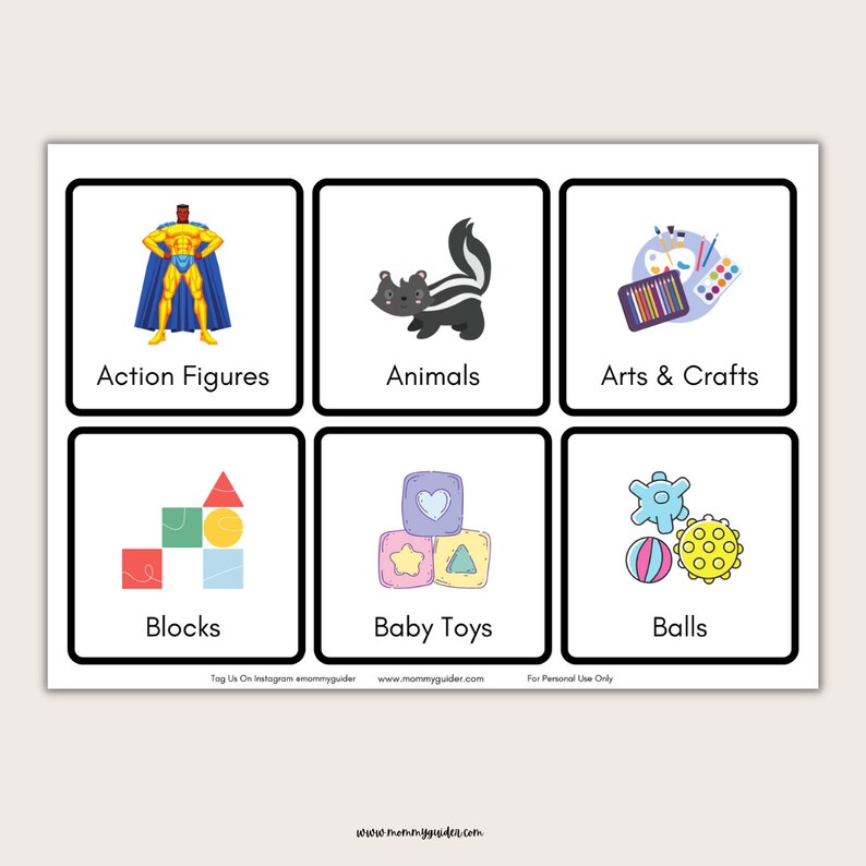 Kid Toy Box Editable Labels With Pictures Etsy