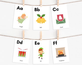 Christmas Alphabet Flashcards | Christmas A-Z | Christmas