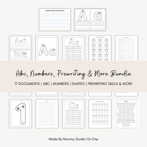 Alphabet & Number Tracing Bundle: Prewriting Skills Practice (PDF)