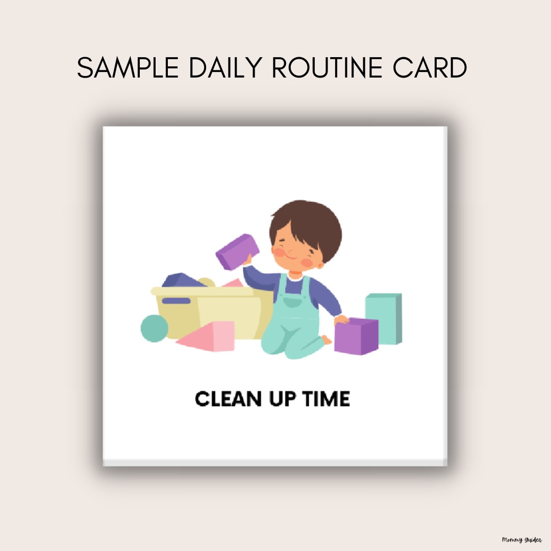 Educational Daily Routine Cards Morning Evening Daily Routine Charts ...