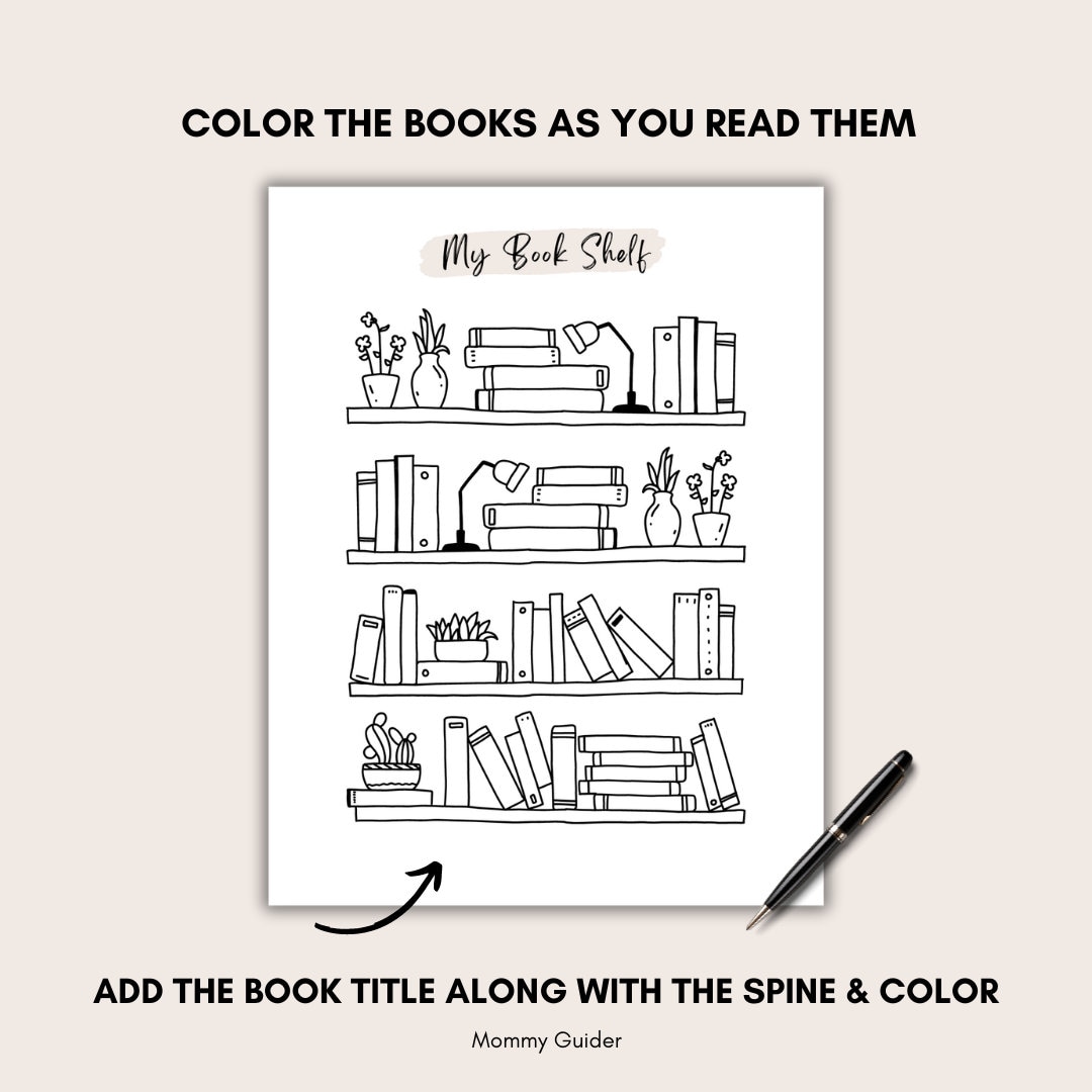 Bookshelf Printable Editable Template Etsy Bookshelf Printable Editable Template Etsy