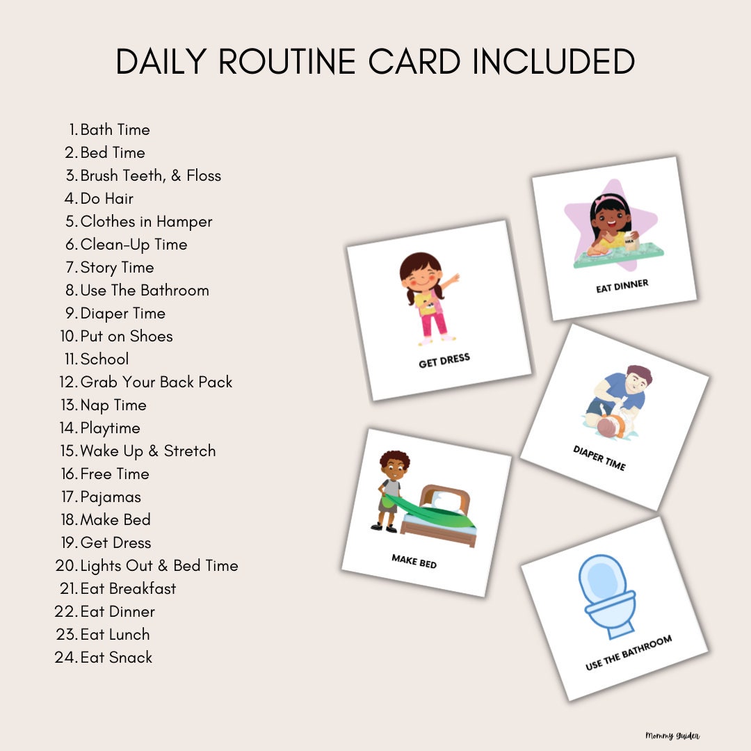 Daily Routine Cards: Morning & Evening Charts (PDF Pattern) - Etsy