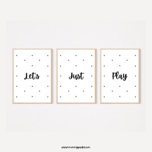 Let’s Just Play Wall Art For Nursery Kid’s Room| Play Room| Preschool Classroom| Play Based Classroom