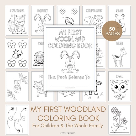 Cute Woodland Animal Coloring Pages