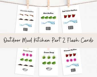 Outdoor Mud Kitchen Part 2 Flash Cards for Kids Printable