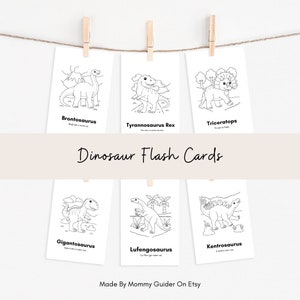 Druckbare Dinosaurier Abenteuer Karteikarten - Lernspaß für Kinder - Für Kleinkinder, Vorschulkinder und Kindergartenkinder - Sofort Download!