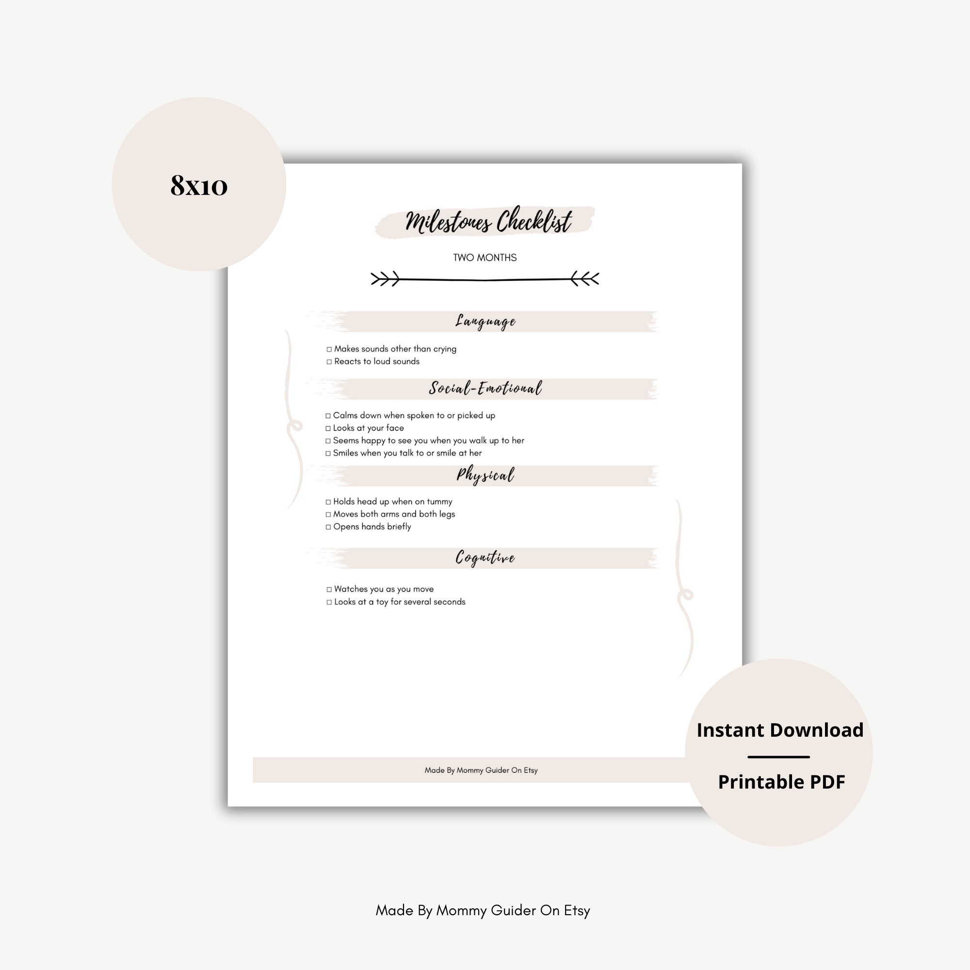 Printable Milestones Checklist for Baby, Toddler, & Preschooler ...