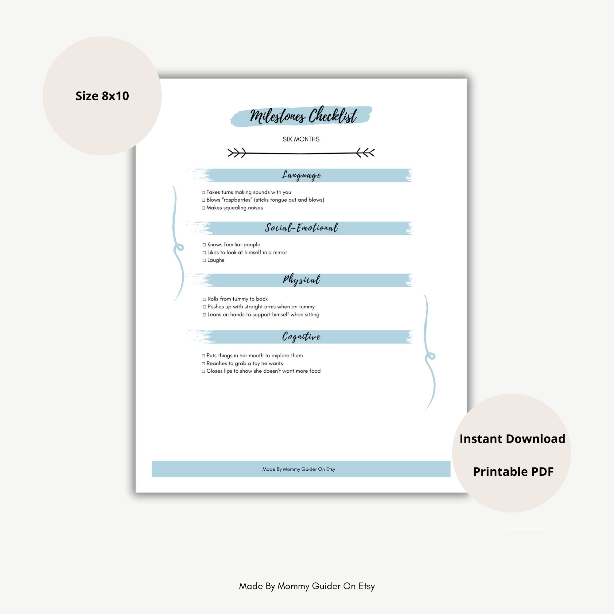Printable Milestones Checklist for Baby, Toddler, &amp; Preschooler ...