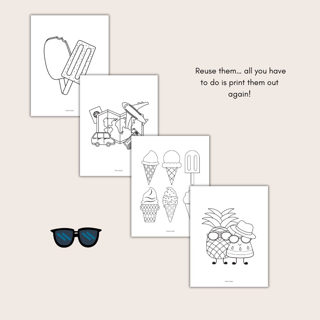 Summer Coloring Pages Summer PDF Coloring Summer Printables Beach ...