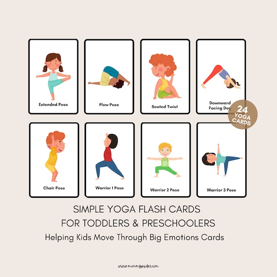 Yoga Cards for Toddlers Preschoolers & School Age Children Etsy