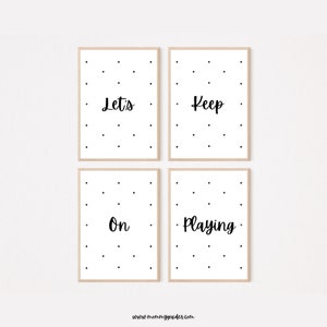 Let&#39;s Play Wall Art: Playroom Decor, Kids Room Prints (PDF)