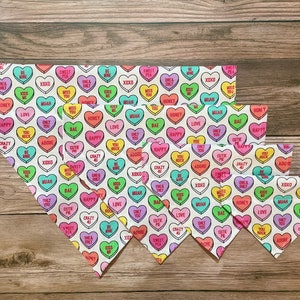 Valentines Love Heart Fun Print Dog Bandana