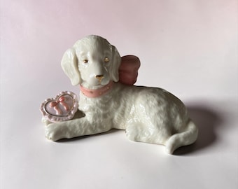 Lenox Golden Retriever Figurine | Vintage Lenox Dog Collectible | Porcelain Golden Retriever