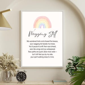 Dog Loss Memorial Poem Print: &quot;Wagging Still&quot; Keepsake (Digital Download)