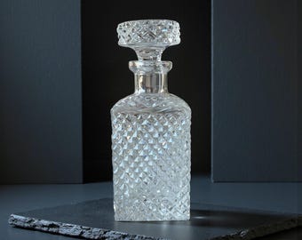 Vintage Spode Crystal Decanter – Heavy Cut Glass Barware