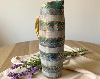 Bitossi Jug Semi Arabesque With Sgraffito Outlines in the Style of