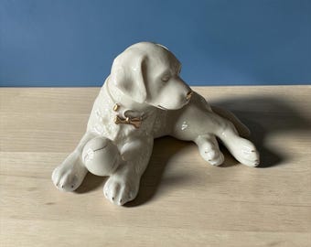 Lenox Labrador Retriever Porcelain Figurine | Vintage Dog Collectible, Certificate Included