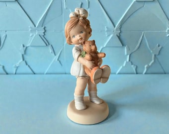 Enesco 1980s “Memories of Yesterday” Figurine • 9” Porcelain Collectible • Vintage Decor