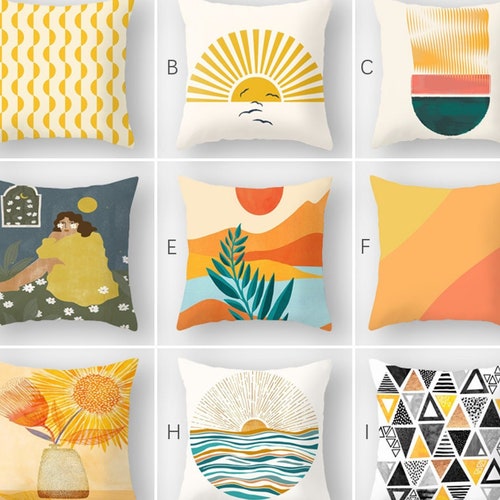 Bright Orange Pillow Covers 16x16 18x18 20x20 24x24 Warm Etsy