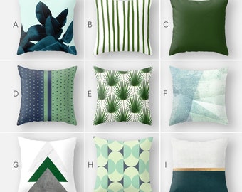 mint green pillow covers