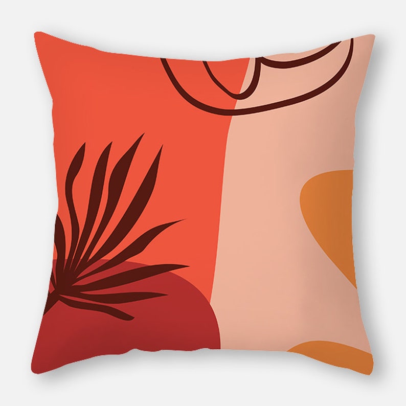 Burnt Orange Pillow Covers 16x16 18x18 20x20 24x24丨abstract Etsy