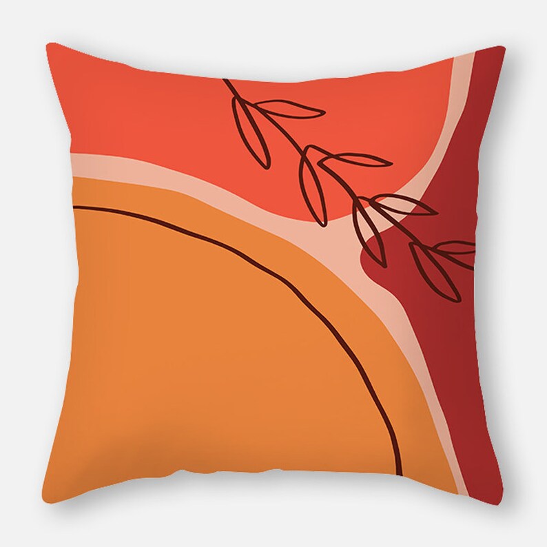 Burnt Orange Pillow Covers 16x16 18x18 20x20 24x24丨abstract Etsy