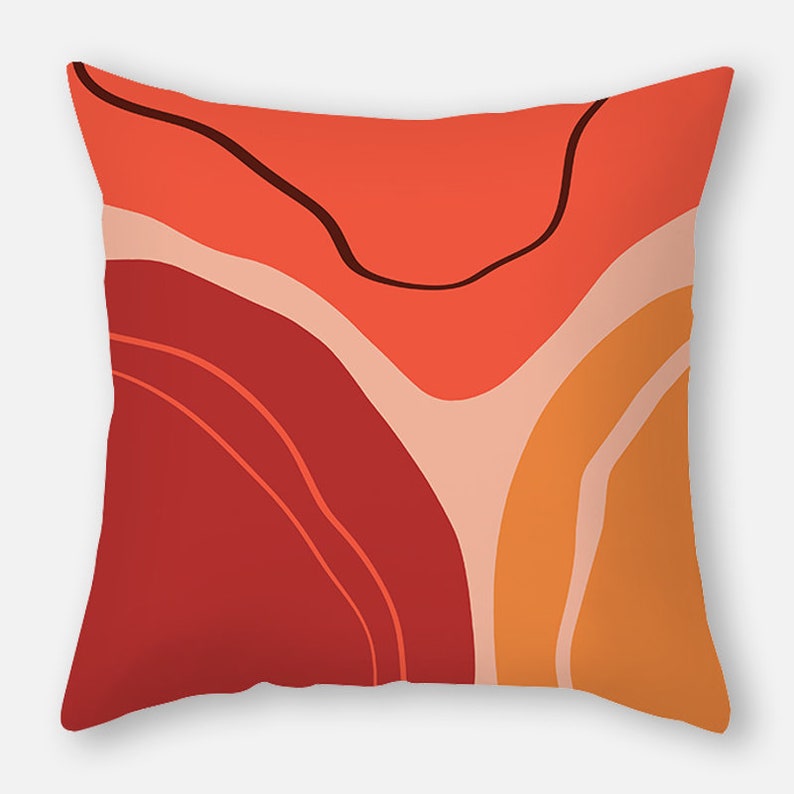 Burnt Orange Pillow Covers 16x16 18x18 20x20 24x24丨abstract Etsy
