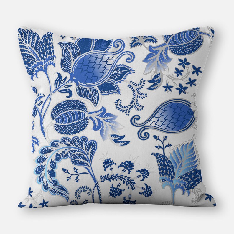 Spring Blue Pillow Cover 16x16 18x18 20x20 24x24丨fall Throw Etsy