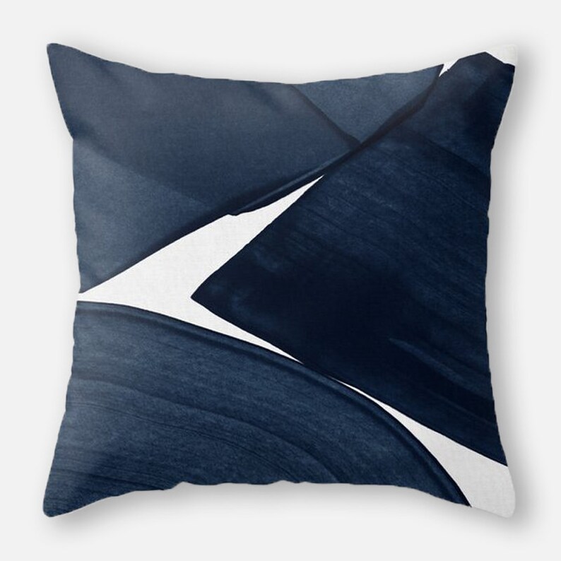 Navy Blue Pillow Covers 16x16 18x18 20x20 24x24丨block Print Etsy UK